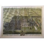 Two framed colour engravings from Britannia Illustrata, Badminton in the county of Gloucester by