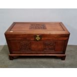 A Chinese style camphor wood blanket box IMPORTANT: Online viewing and bidding only. Collection by