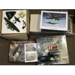 A selection of various model vehicles to include trains, track and other parts, Atlas airplanes,