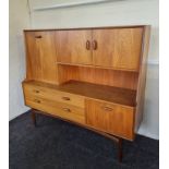 A G plan teak sideboard with raised back. IMPORTANT: Online viewing and bidding only. Collection