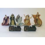 Five Holland Craft Ltd Enchantica figures, Fantazar the Spring Wizard, Orolan the Summer Wizard (