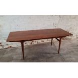 A mid 20th century John Herbert for Younger Francesca teak dining table, 73cm x 198cm x 79cm.