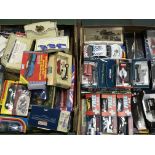 Two boxes of various model vehicles to include Days Gone, Matchbox, Corgi, etc, most boxed.