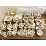 An approx. 100 piece Crown Ducal tea and coffee service in blossom tree on yellow background design,
