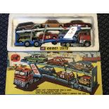 A Corgi Gift Set 41 Car Transporter and 6 cars, in box. IMPORTANT: Online viewing and bidding