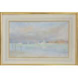 FRANK DEAN. Framed, signed, dated 1901 and titled ‘Sailing Near the Isle of Wight’, watercolour on