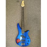 *A Yamaha blue body bass guitar. IMPORTANT: Online viewing and bidding only. Collection by