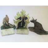 Holland Craft Enchantica figures Vrorst on his Ice Throne and Mer-King and Queen, with