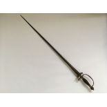 An early 18th century European (possibly Italian) short sword, length 98cm. IMPORTANT: Online