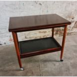 A mid 20th century rosewood Grete Jalk for Poul Jeppesens Mobelfrabrik 1950s tea trolley, 85cm x