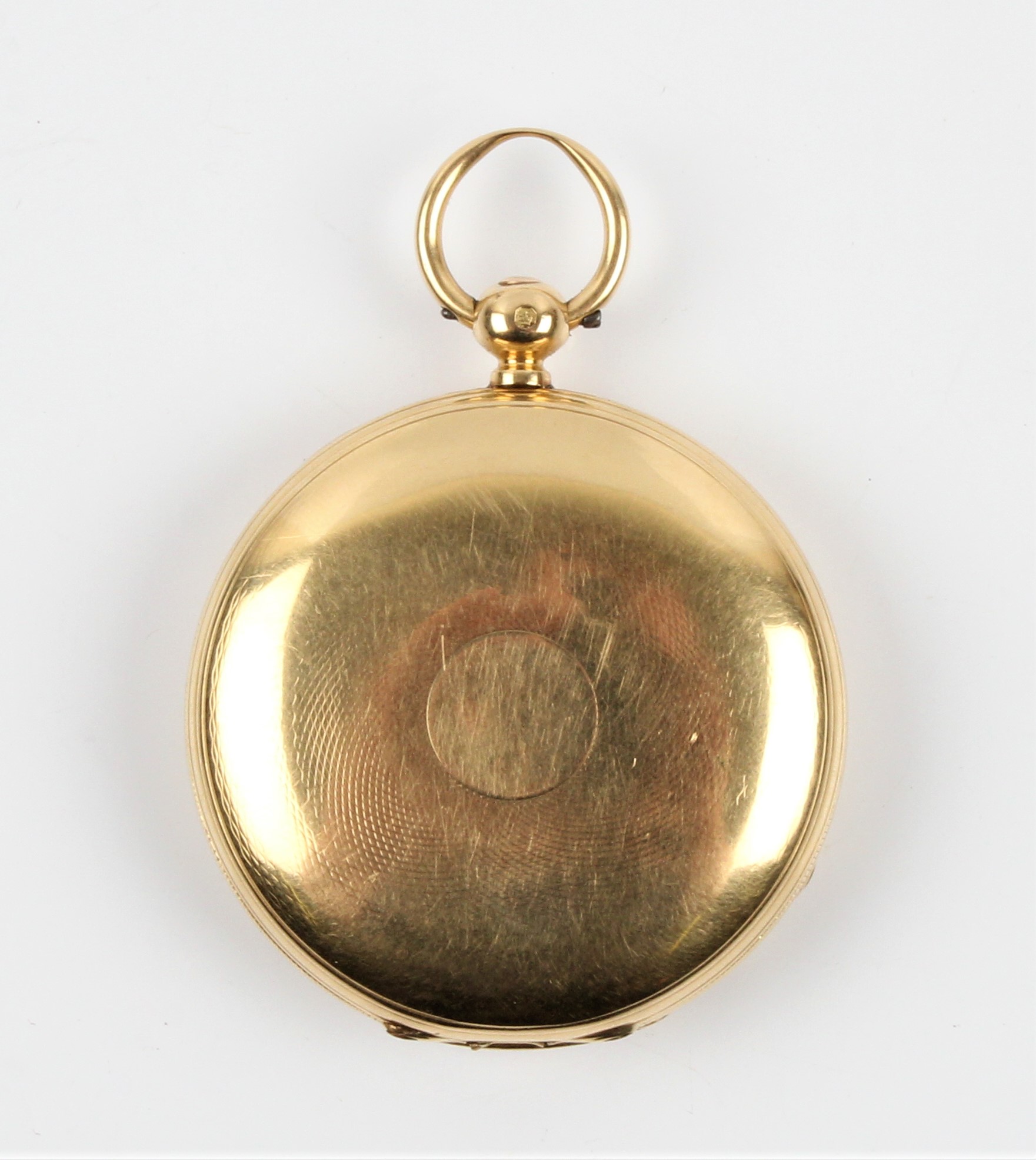 A Victorian 18ct yellow gold full Hunter DENT pocket watch, the white enamel dial having hourly - Image 2 of 3