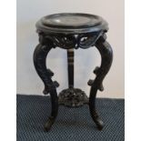 A Victorian black three legged Jardiniere stand IMPORTANT: Online viewing and bidding only.