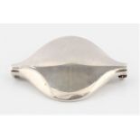 A silver GEORG JENSEN brooch, of plain tapered design, stamped design no. 353, with makers mark,