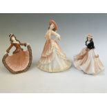 Three Royal Worcester figures, ‘Anne- 1997’ together with Les Petites ‘Mary' and 'Caroline’, all
