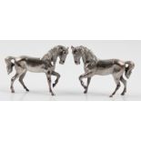 Two silver horse figures, both hallmarked London 1969, with makers mark SMD. BOOK A VIEWING TIME