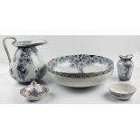 A Royal Doulton Daisy five piece wash set. IMPORTANT: Online viewing and bidding only. Collection by