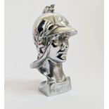 A Minerva chrome car mascot in the form of female warrior. IMPORTANT: Online viewing and bidding