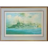 ROBERT TAYLOR. Framed, signed in pencil and titled ‘H.M.S. Kelly, Grand Harbour, Malta, 1941’,