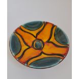 A Poole pottery peacock bowl. IMPORTANT: Online viewing and bidding only. Collection by