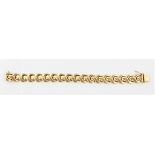 A hallmarked 9ct yellow gold interlocking link bracelet, approx. length 20cm, approx. weight 20.