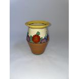 A Clarice Cliff Bizarre Gayday hand painted vase. BOOK A VIEWING TIME SLOT ON OUR WEBSITE FOR THIS