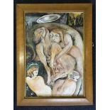 JUDY BIBBY. Framed, signed, watercolour and pencil on paper, titled ‘Numbered with the Saints’ on