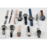 *A quantity of various ladies and gents wristwatches on metal and leather straps, to include the