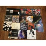 Eighteen various LP records to include Pink Floyd, AC/DC, U2, Billy Idol, Bruce Springsteen, Meat