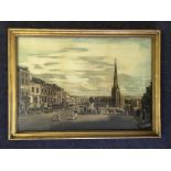 Framed print of Birmingham High Street, 1812, 50cm x73cm, together with Rowland Langmaid, framed,