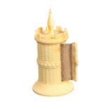 A fine early 19th Century ivory turret form needle flannel roll, the engine turned turret with