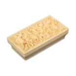 A fine 19th Century French carved ivory needle case, of rectangular form the ogee moulded sides