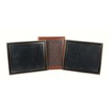 Asprey - London, six gilt tooled leather rectangular frames, comprising a pair in black, 29 x 35cms,