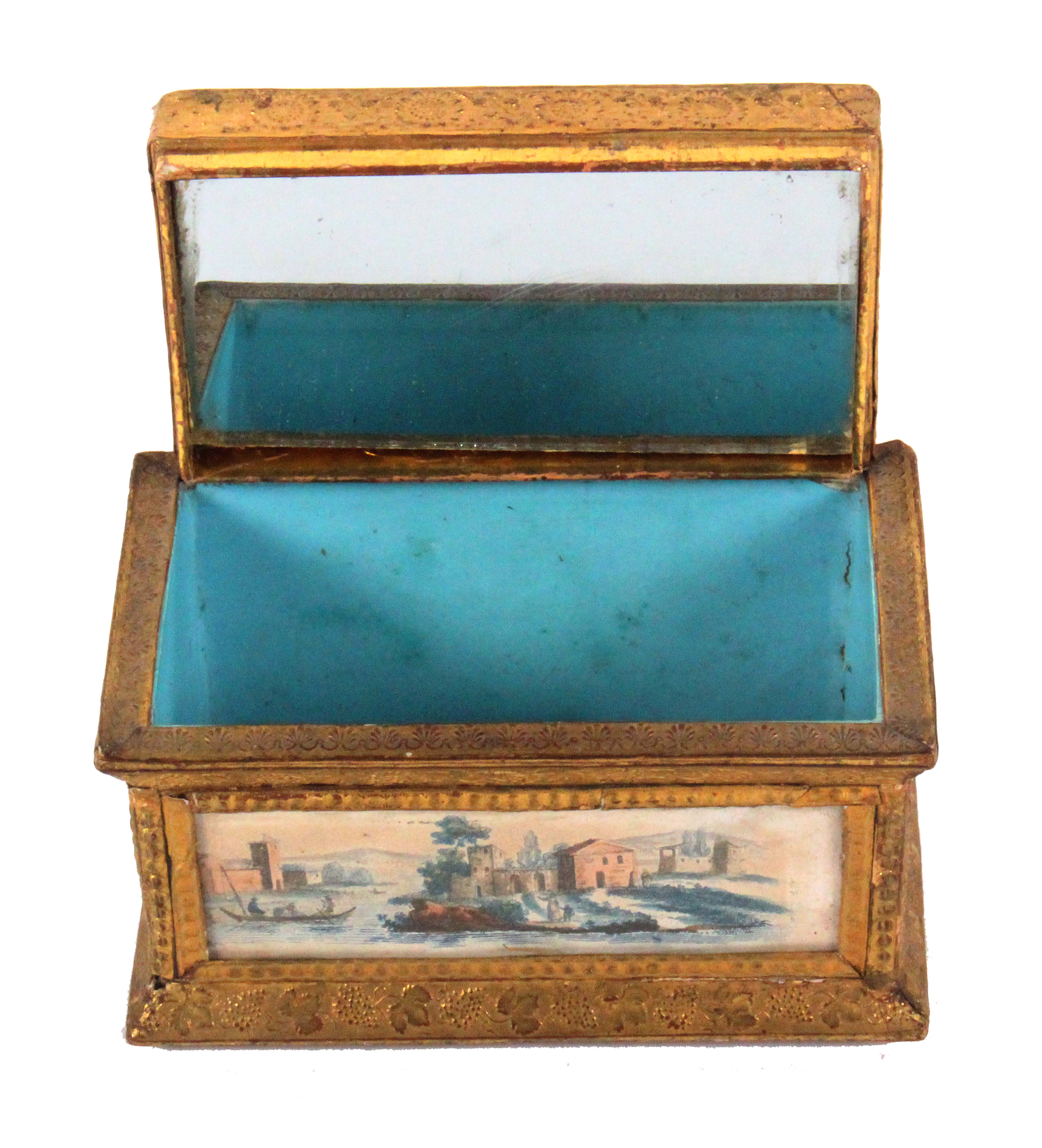 A good 19th Century French bonbonniere of elaborate rectangular form, the glazed lid with a - Image 3 of 5