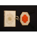 Two card needle books, comprising an example decorated to each side with a three dimensional pricked