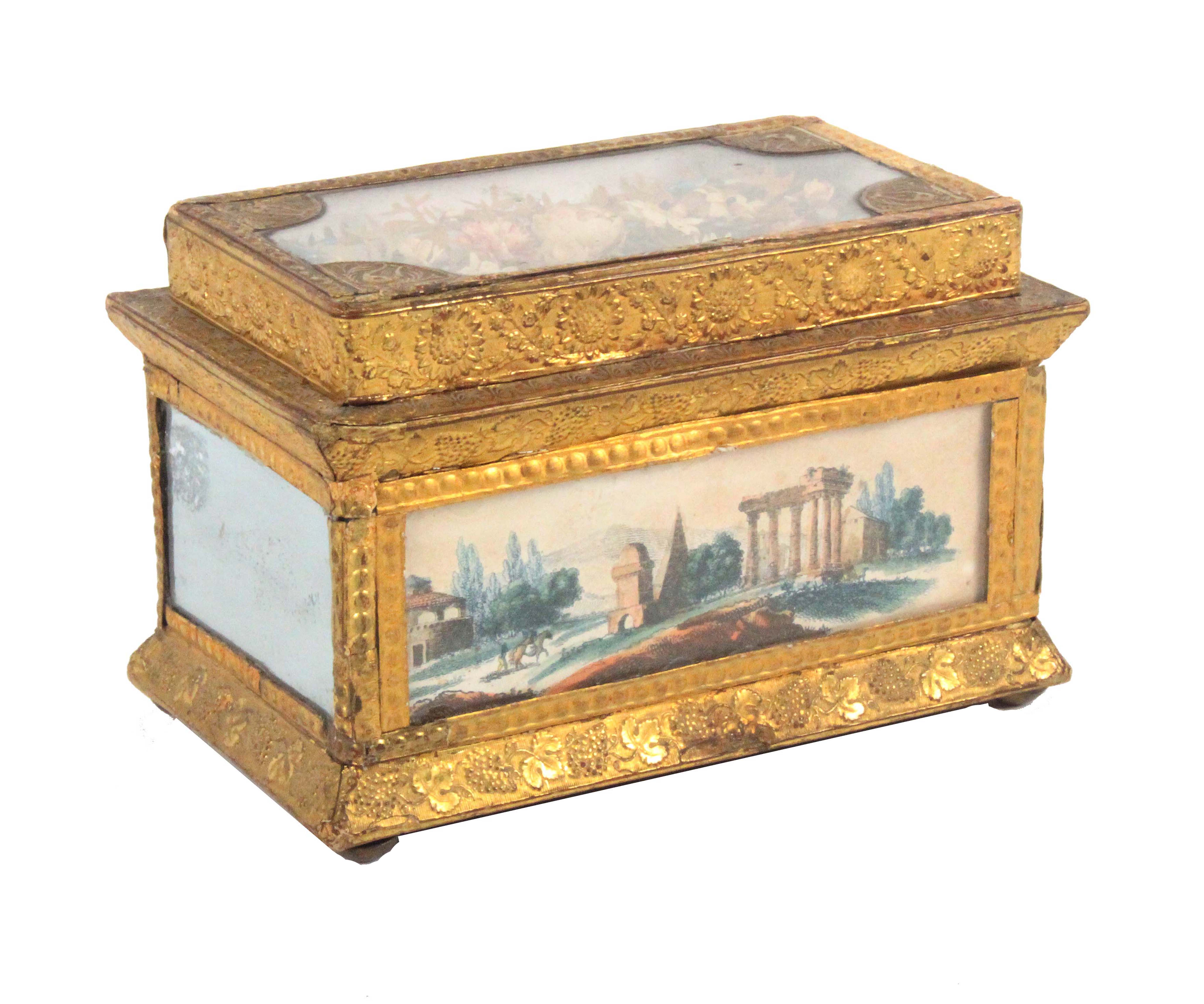 A good 19th Century French bonbonniere of elaborate rectangular form, the glazed lid with a - Image 4 of 5