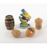 A mixed lot - sewing, comprising a Mauchline ware (Marine Parade, Bognor) thimble egg with reels,