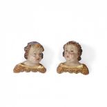 COPPIA DI TESTE DI ANGELI XVIII-XIX secolo - Pair of angel heads 18th-19th Century