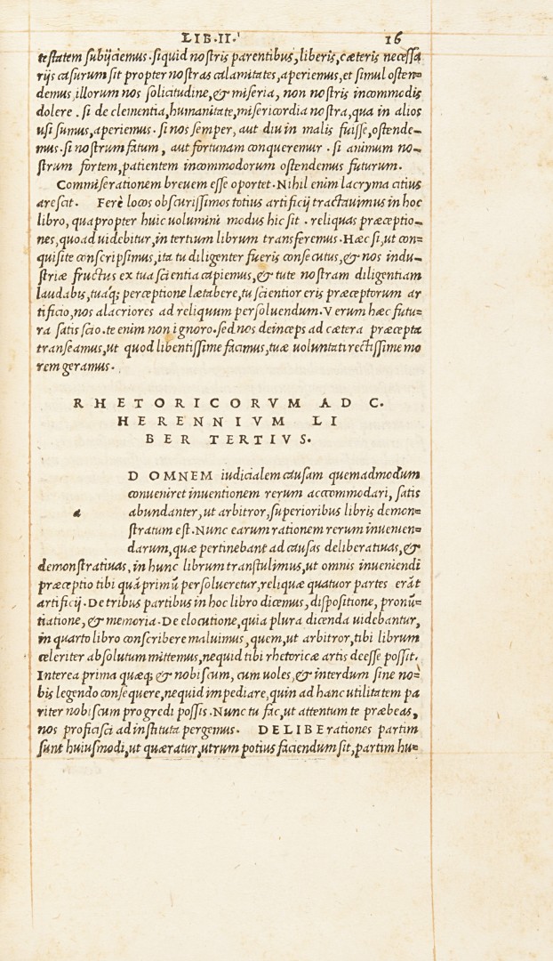 Cicerone Rhetoricorum ad C. Herennium lib. IIII.
