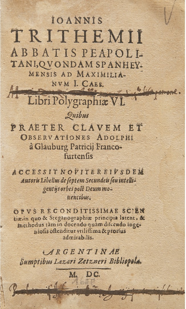 Trithemius, Johannes Libri polygraphiae VI.