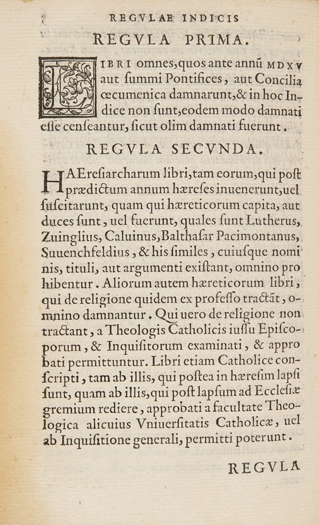 Index librorum prohibitorum.