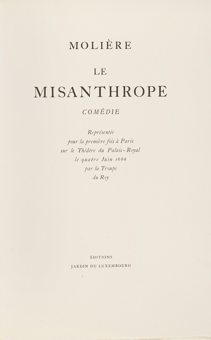 Molière Le misanthrope.