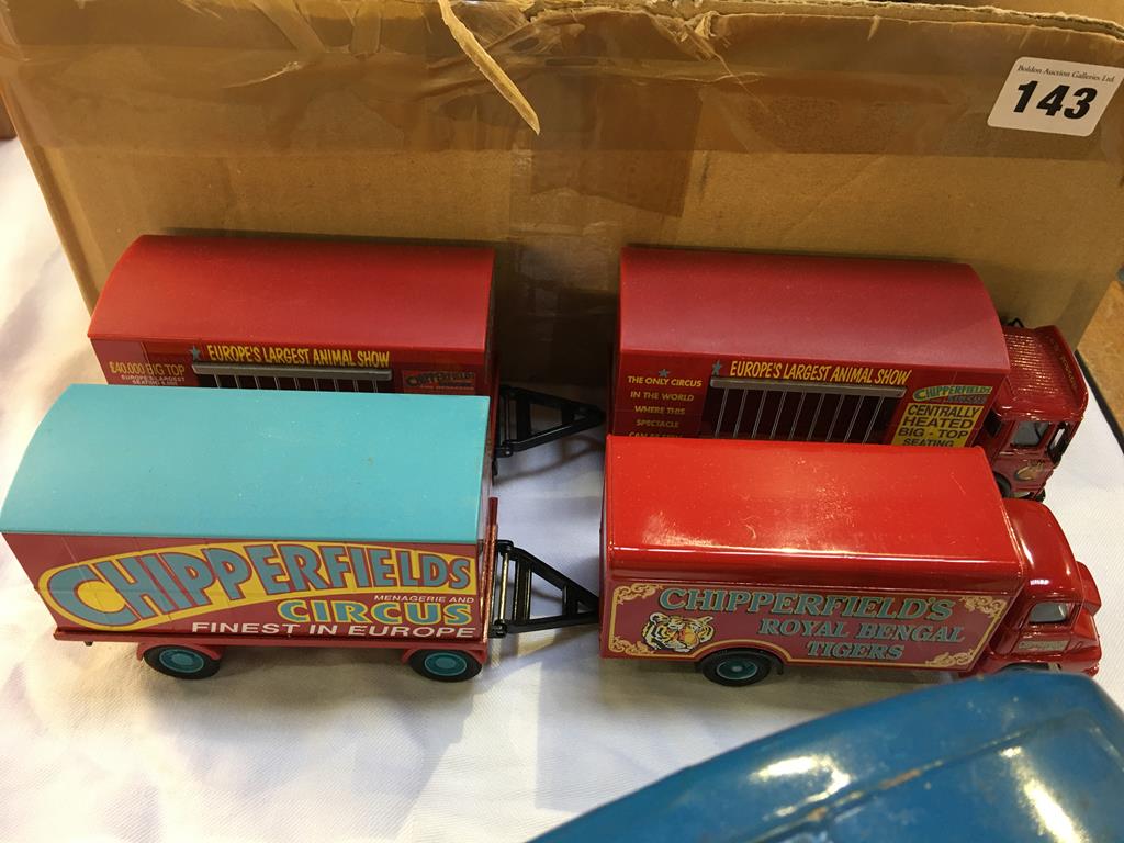 One box of Chipperfield Circus vehicles, trailers and accessories and a box of zoo animals (boxed) - Image 3 of 3