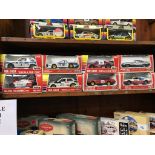 Eight Polistil 1:25 scale 'Decals For You' Die Cast cars, boxed