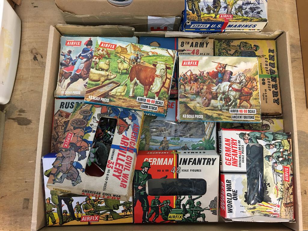 Twenty three sets of Airfix HO and OO scale pieces, various sets, an Airfix Boy Scout, a box of - Image 2 of 4