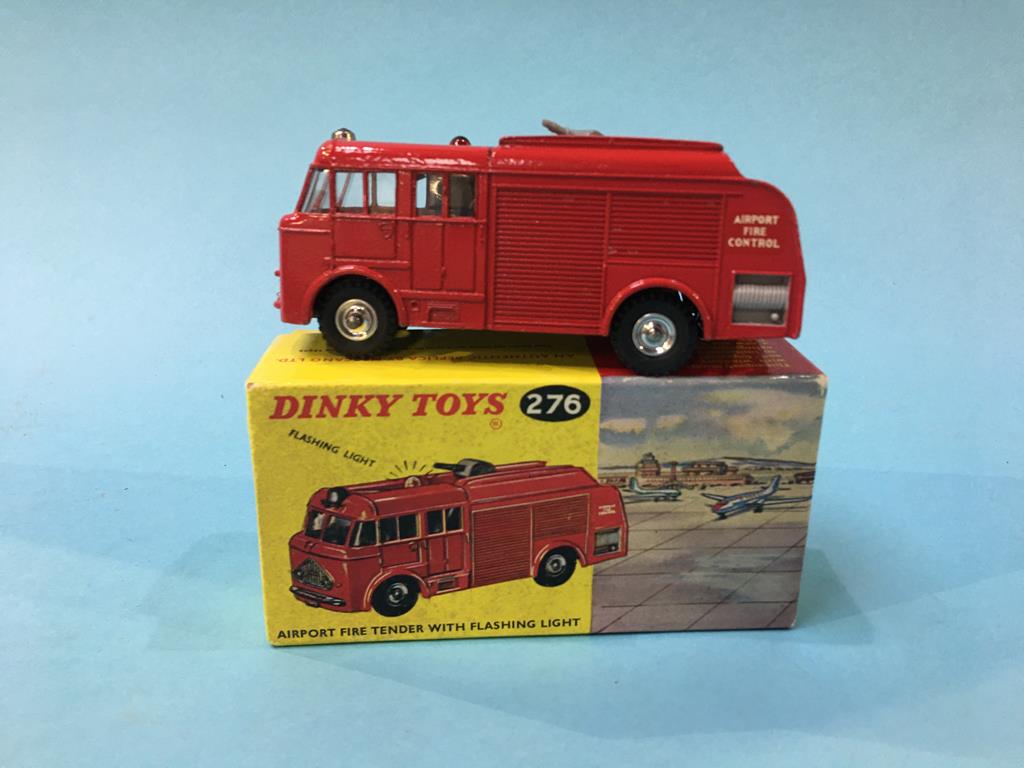 A Dinky 276 Airport Fire Tender, with flashing lights, boxed