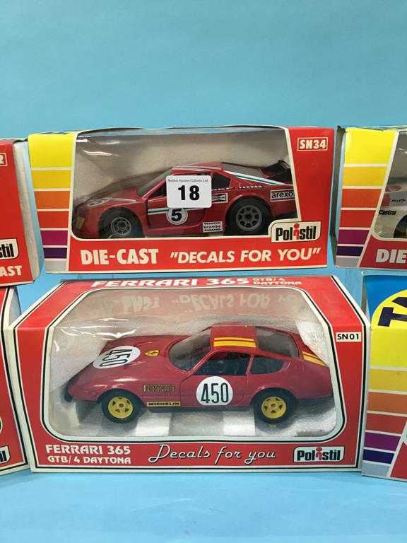 Eight Polistil 1:25 scale 'Decals For You' Die Cast cars, boxed - Image 5 of 6