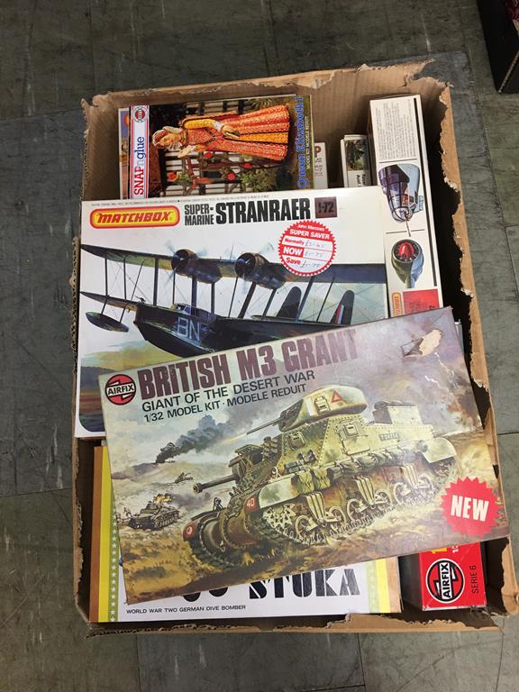 A quantity of model making kits, Matchbox, Airfix etc.