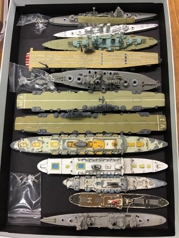 Collection of cast model ships by 'Mercury' etc.