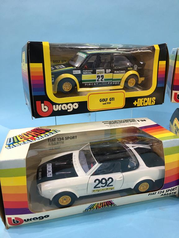 Six Burago 1:24 scale Die Cast and Decals cars, boxed - Image 5 of 5