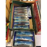 Twelve boxed 1:1200 Minic Ships by Hornby Die Cast models